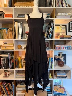 Black Handkerchief Hem Sundress